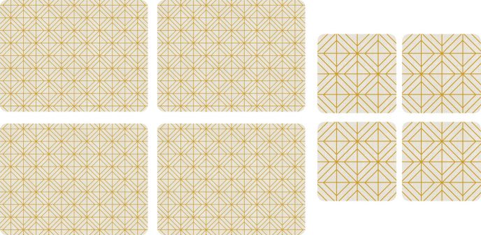 Luxe Set of 4 Placemat & Coaster Set