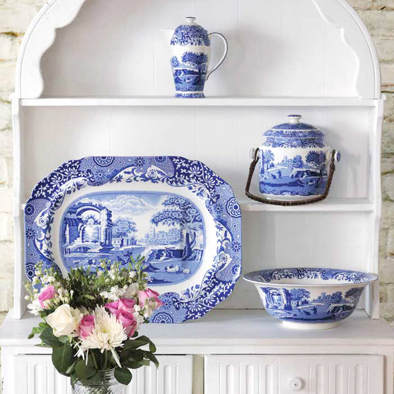Blue Italian Serveware