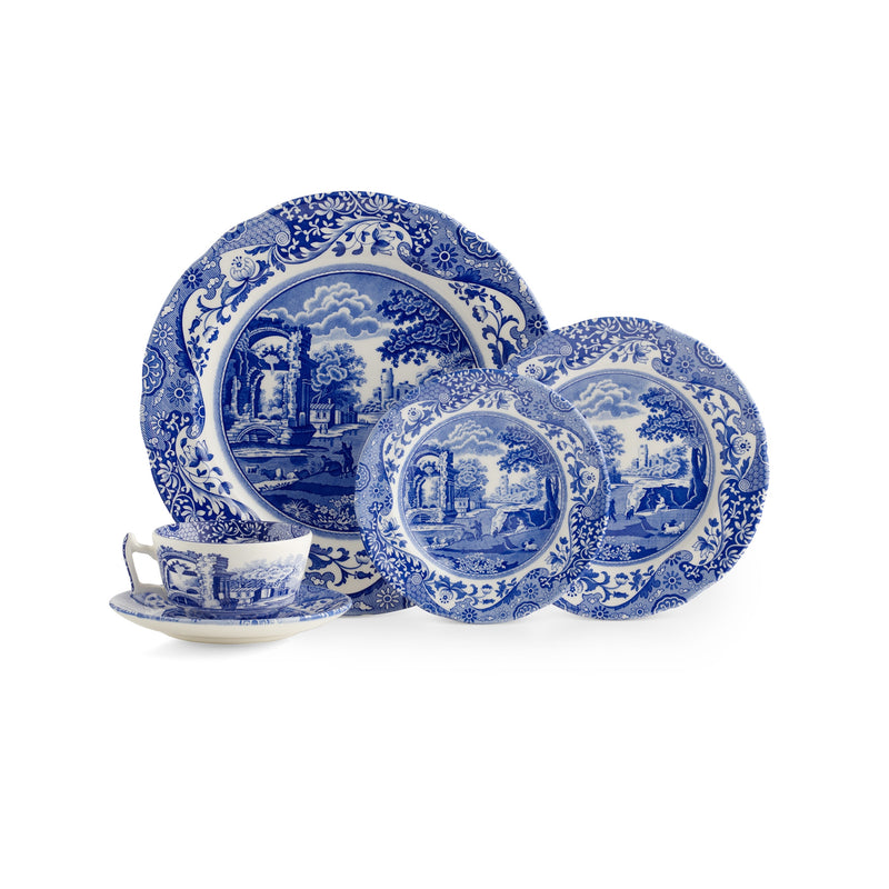 Blue Italian 5 Piece Place Setting