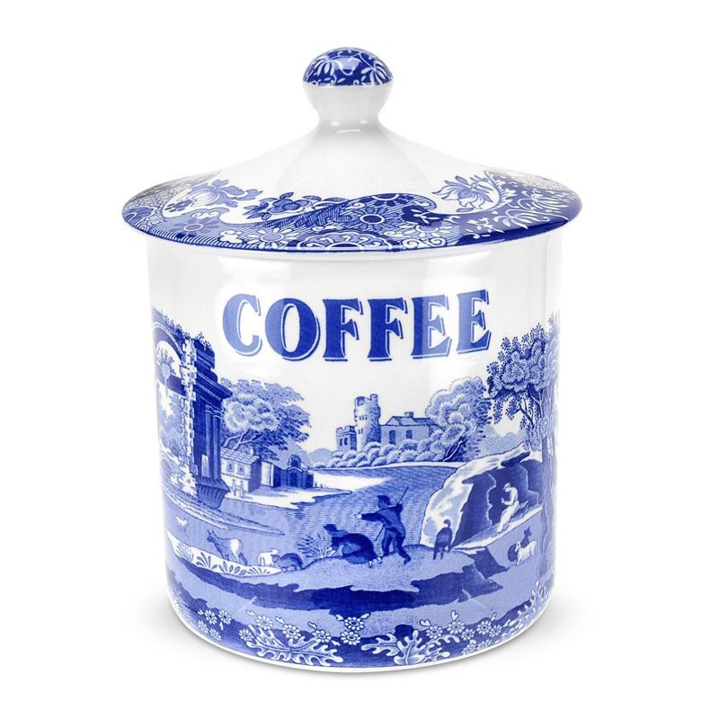 Spode – Blue Italian Coffee Canister 15cm