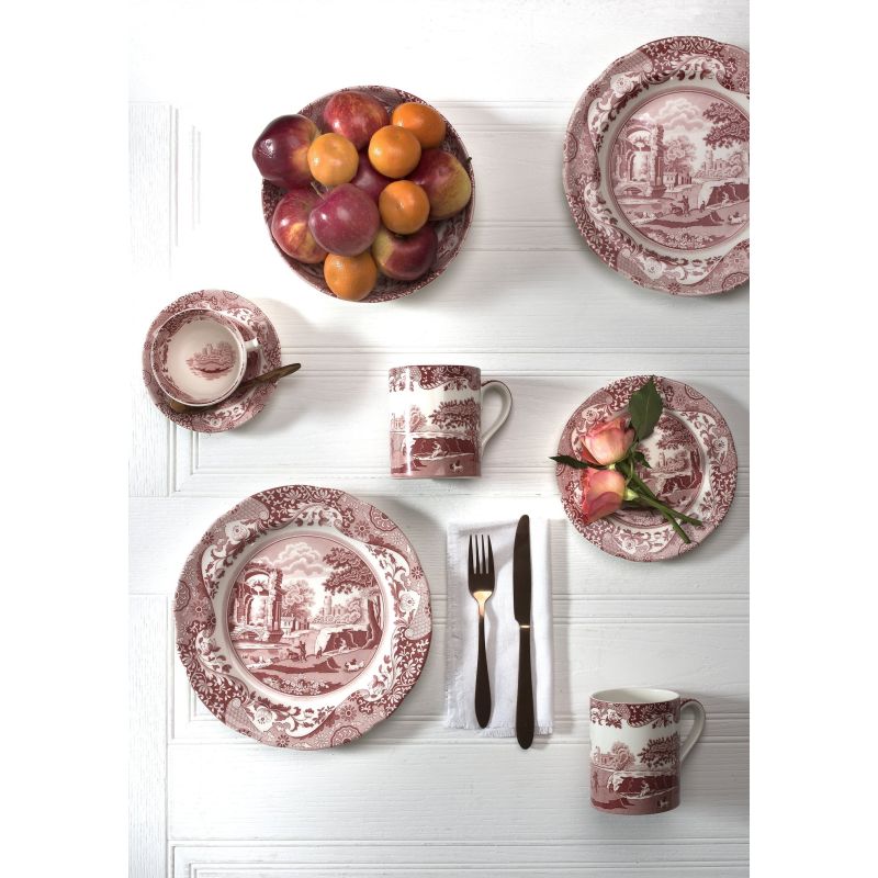 Spode Cranberry Italian Tea Cup and Saucer