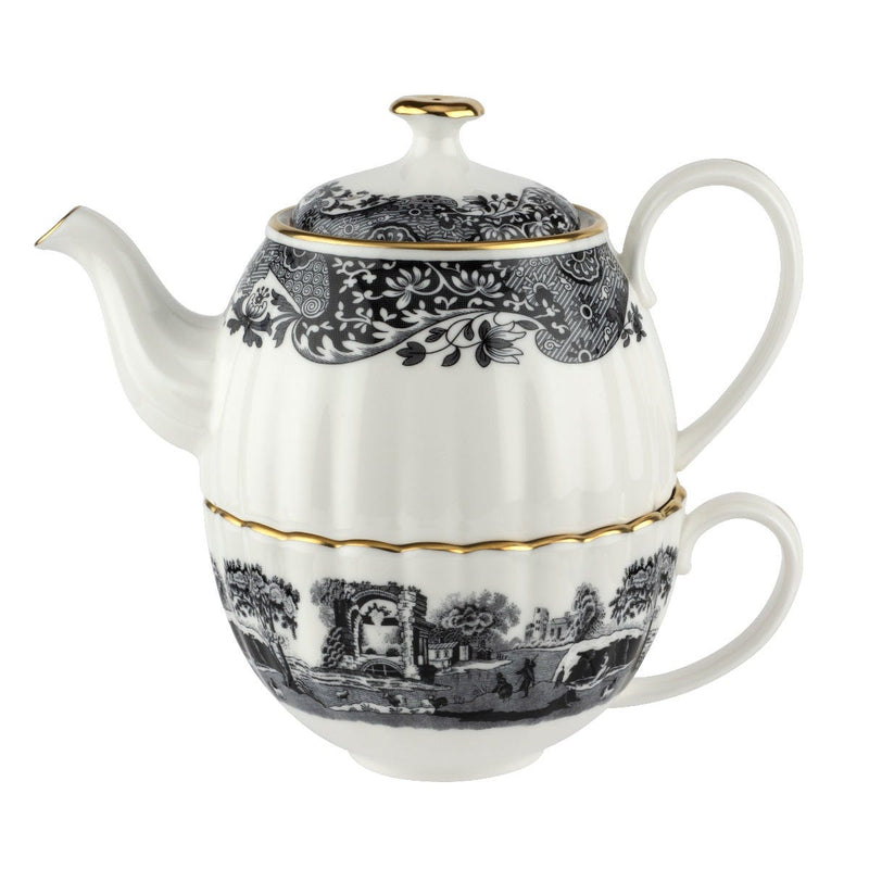 Spode 1770 Italian Tea for One / Black
