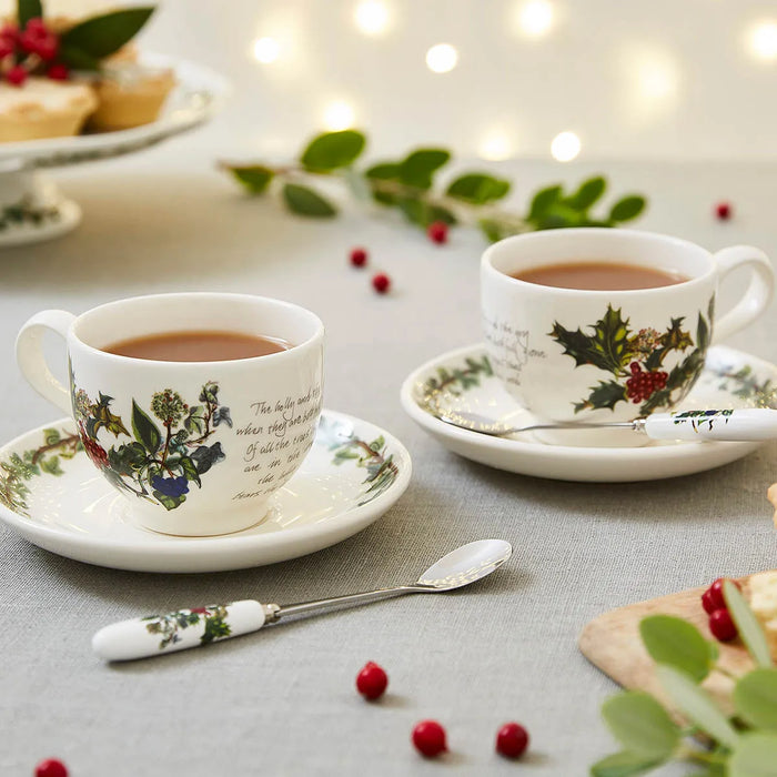 The Holly and the Ivy 6 Teacups &amp; Saucers