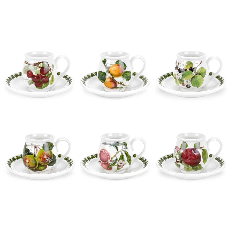 Pomona Set of 6 Mocha Coffee Cups &amp; Saucers