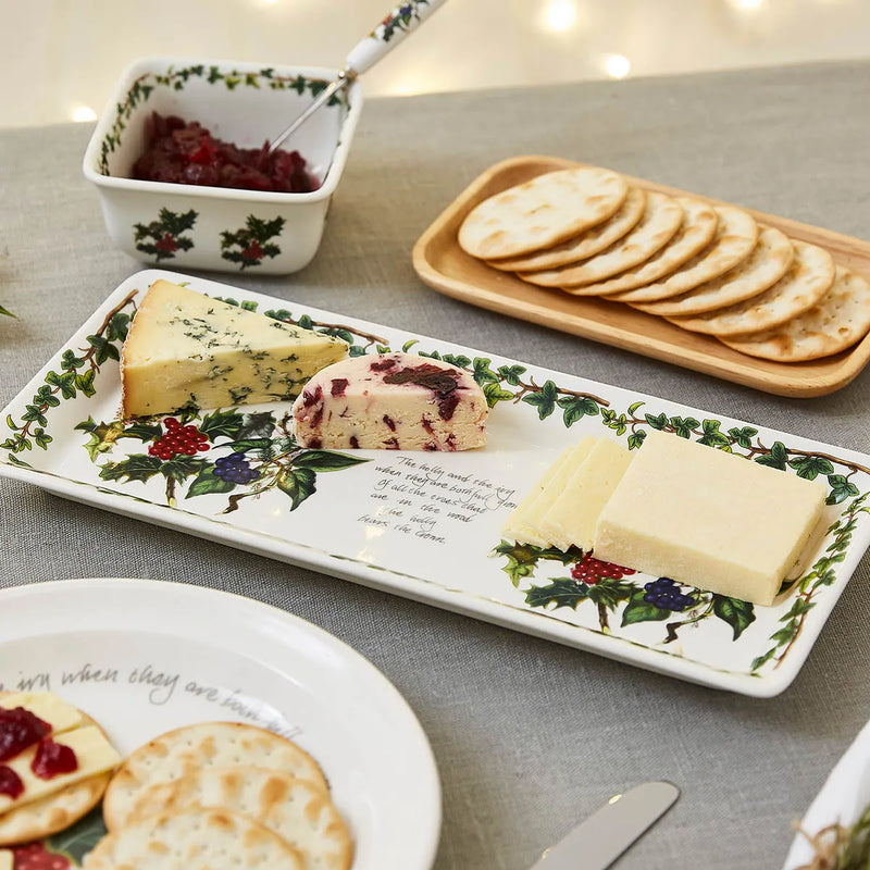 The Holly and the Ivy Rectangle Sandwich Tray