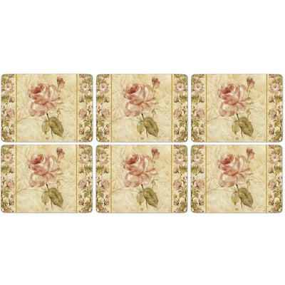 Antique Rose Linen Set of 6 Placemats