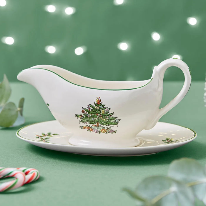 Christmas Tree Sauce Boat &amp; Stand