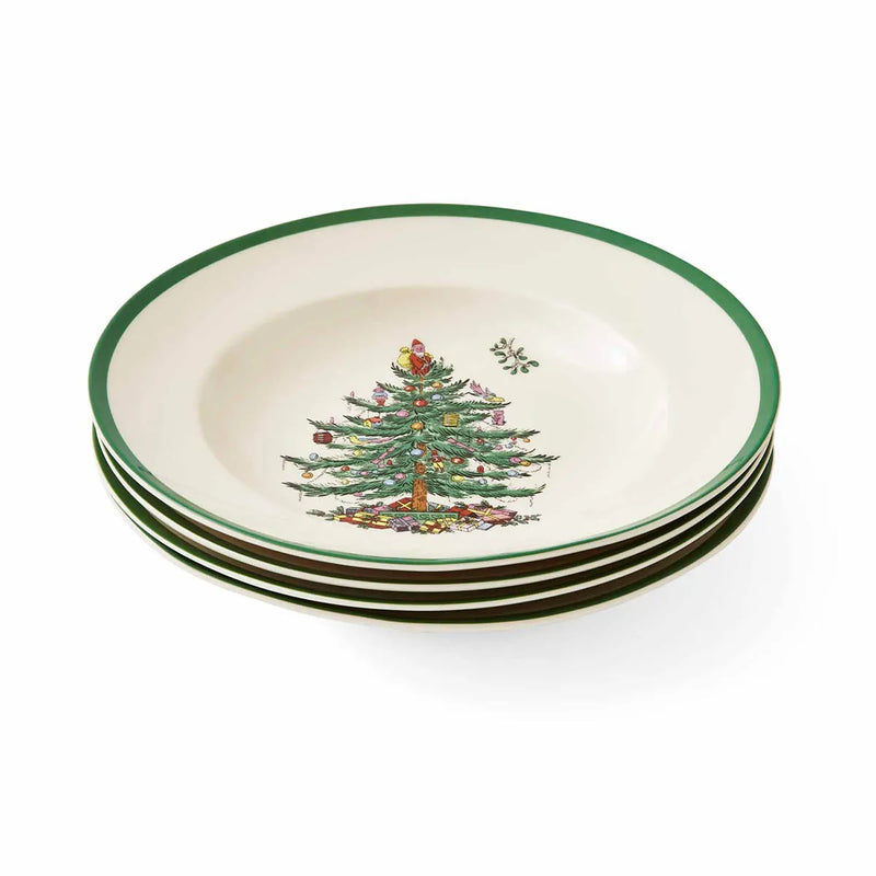 Christmas Tree Soup Plate 23cm set of 4