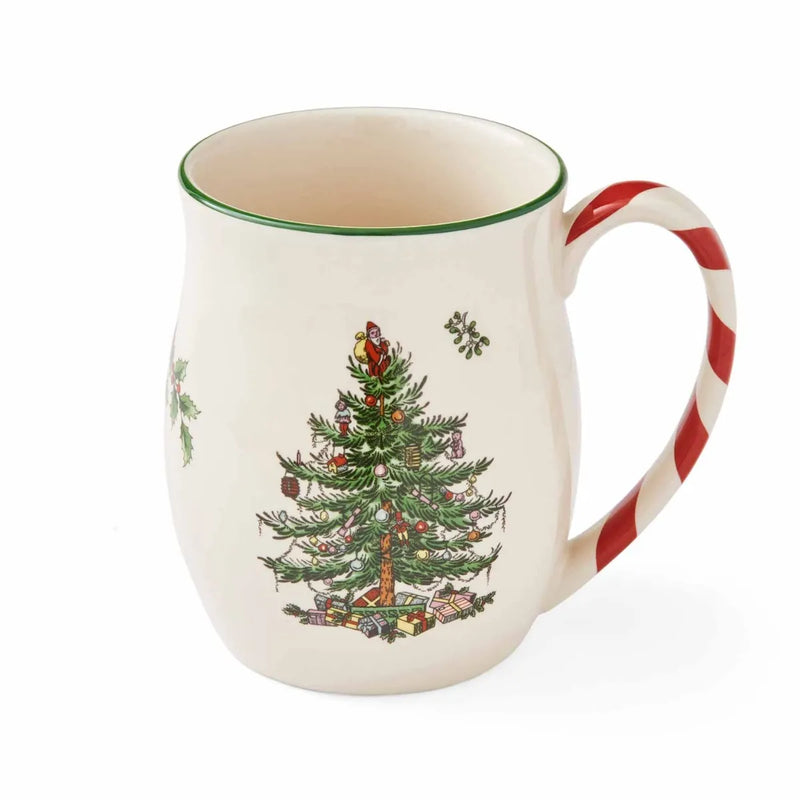 Christmas Tree Set of 4 Candy Cane Mugs