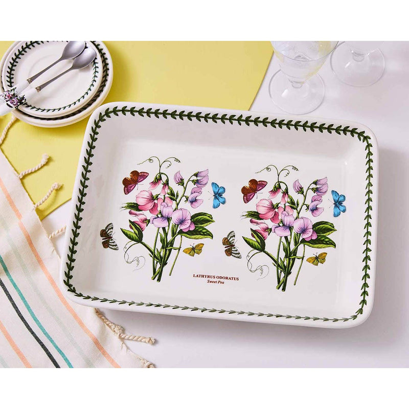 Portmeirion Botanic Garden Medium Roasting Dish Sweet Pea