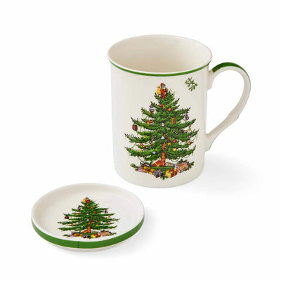 Christmas Tree Mug &amp; Coaster Set