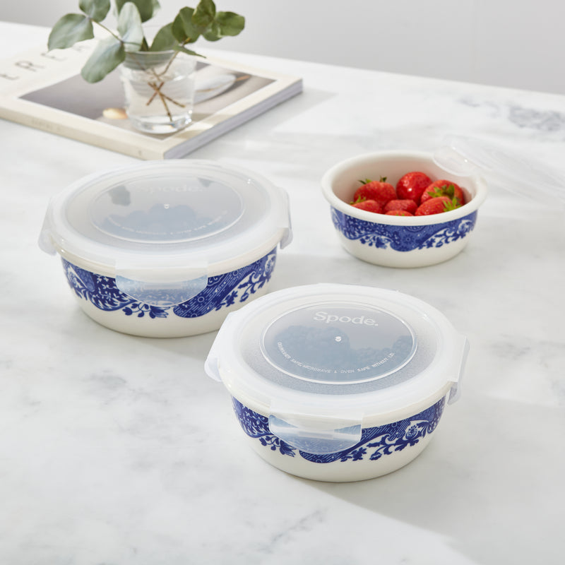 Spode Blue Italian Round Large Storage Container