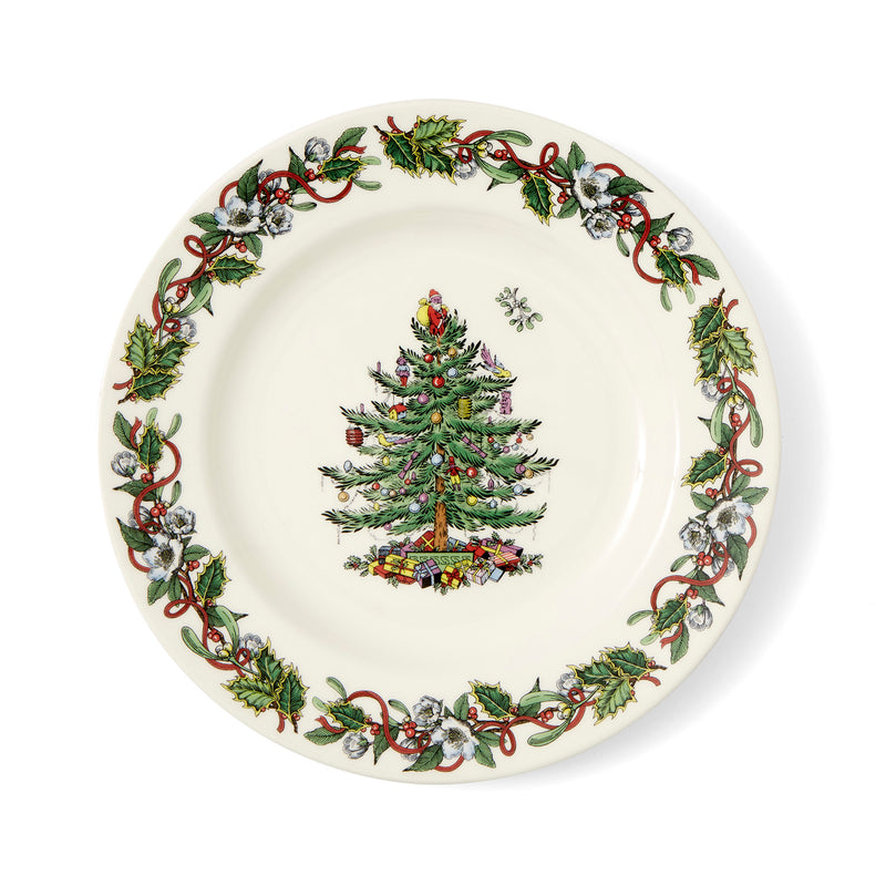 Spode Christmas Tree Wreath Plate 27.5cm Set of 4