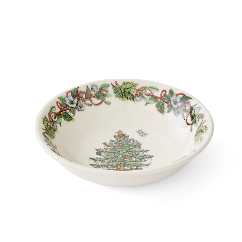 Christmas Tree Wreath Set of 4 Small Cereal Bowls
