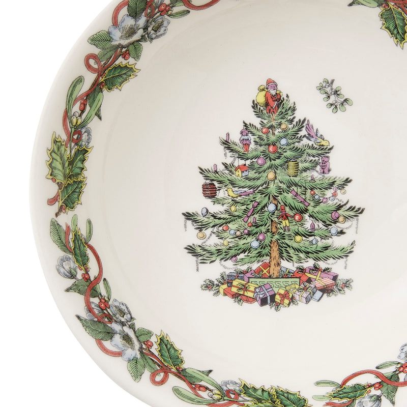 Christmas Tree Wreath Set of 4 Small Cereal Bowls