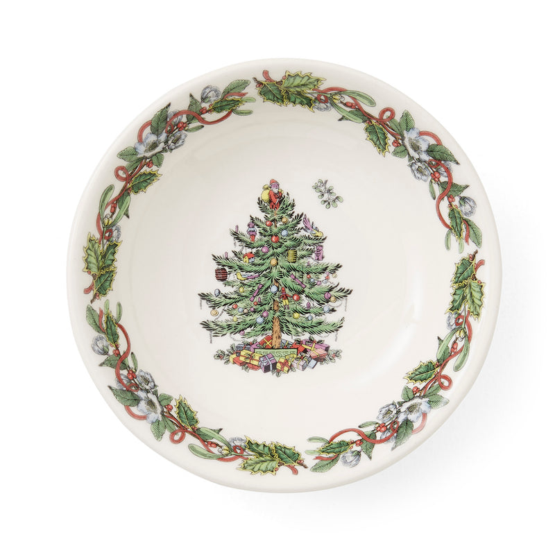 Christmas Tree Wreath Set of 4 Small Cereal Bowls