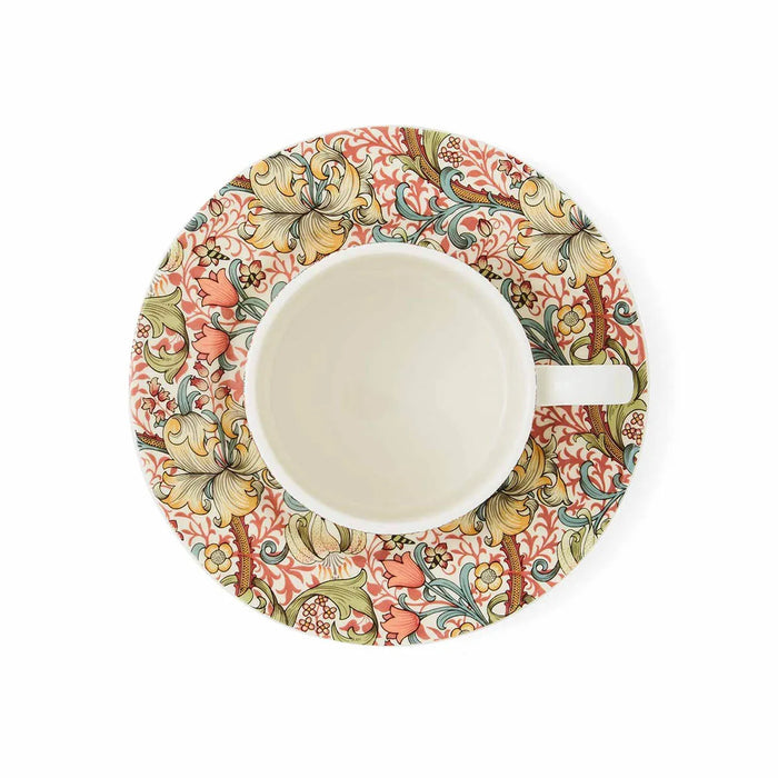 Morris &amp; Co. Golden Lily Teacup &amp; Saucer Set