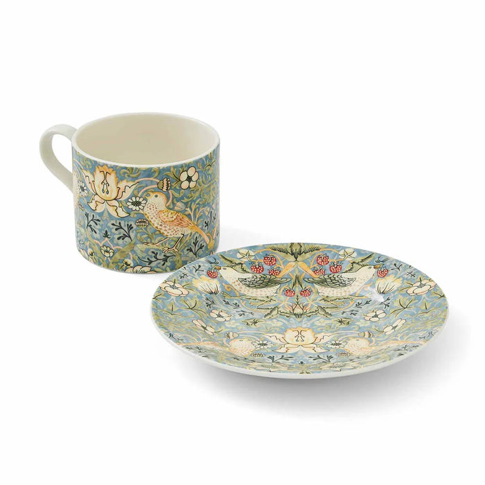 Morris &amp; Co. Strawberry Thief Teacup &amp; Saucer