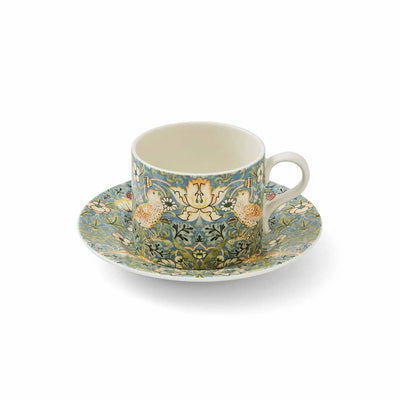 Morris &amp; Co. Strawberry Thief Teacup &amp; Saucer