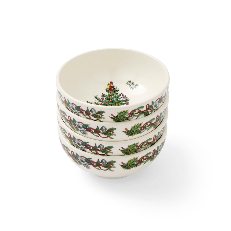 Spode Christmas Tree Wreath Medium Serving Bowl Set of 4/14 cm