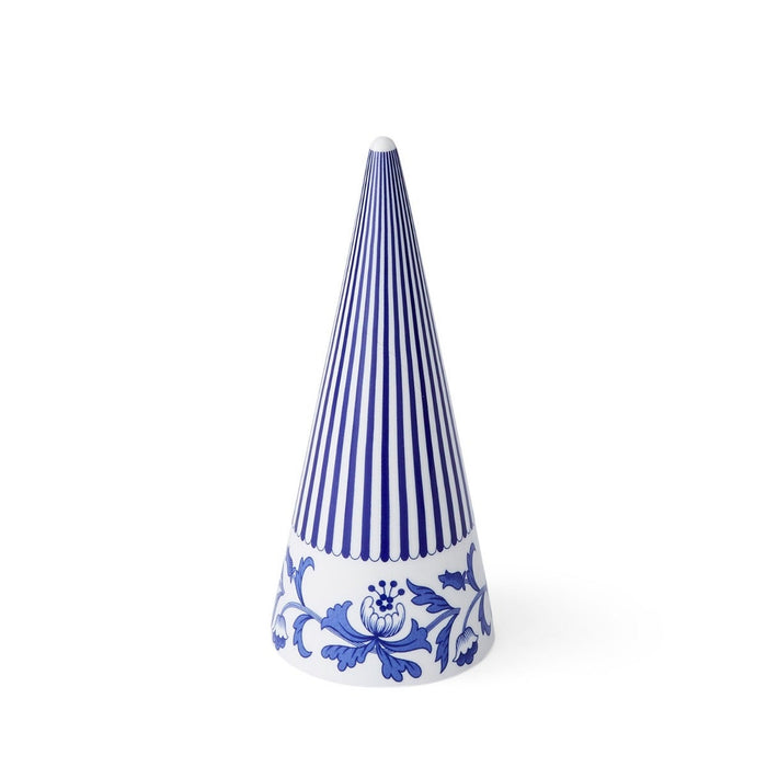 Blue Italian Small Decorative Cone 8"