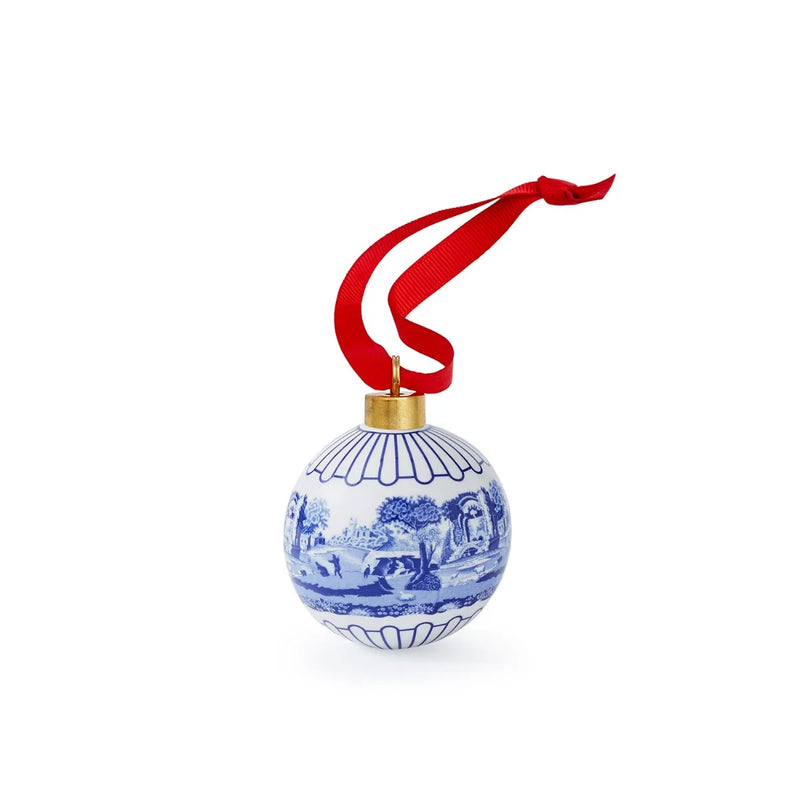Spode Blue Italian Scenic Bauble