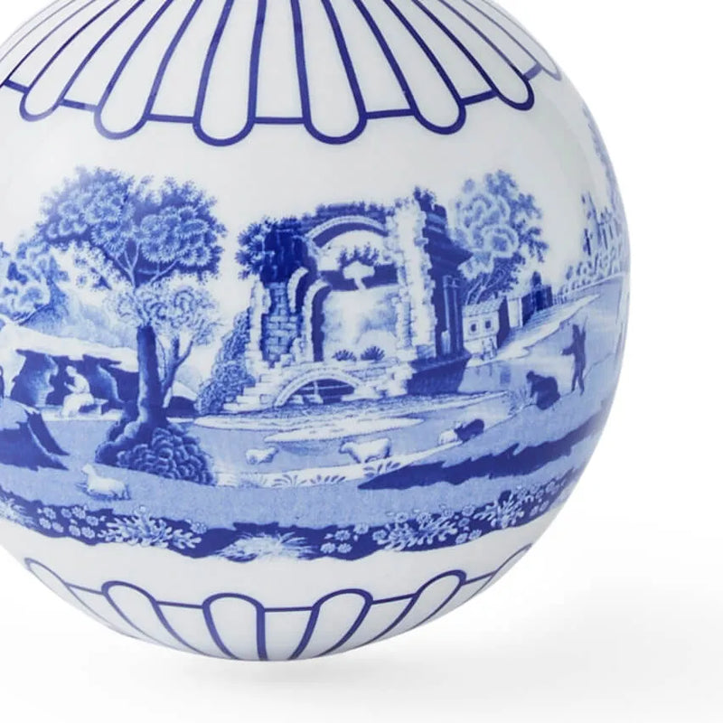 Spode Blue Italian Scenic Bauble