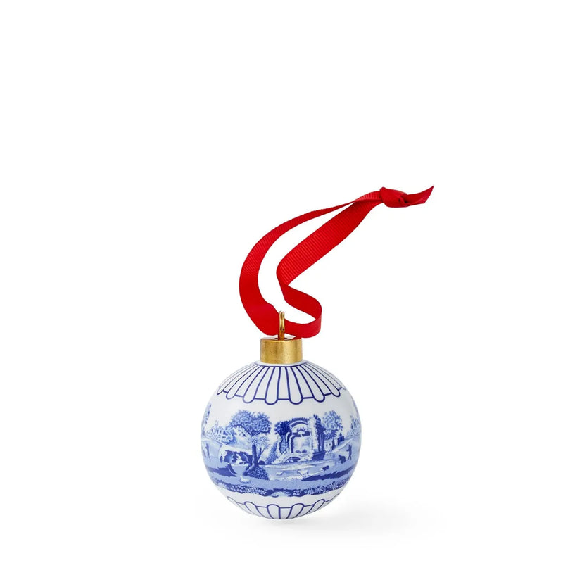 Spode Blue Italian Scenic Bauble