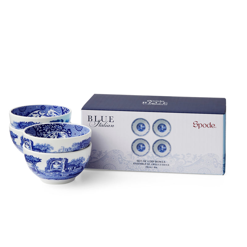 Spode Blue Italian Dip Bowls 10cm - Set of 4