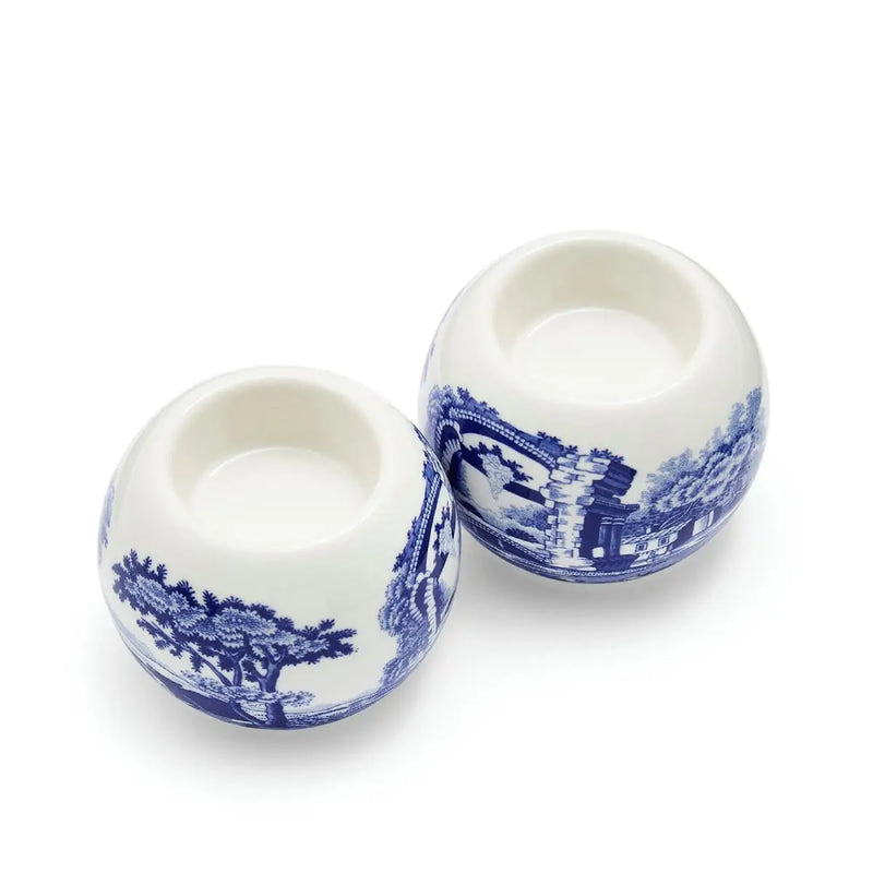 Blue Italian Tealight Holders - Set of 2