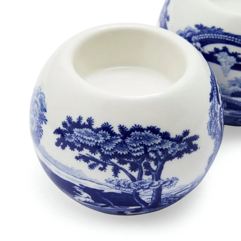 Blue Italian Tealight Holders - Set of 2