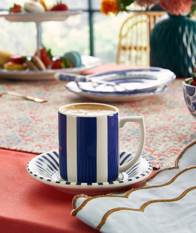 Spode Steccato Espresso Cup & Saucer