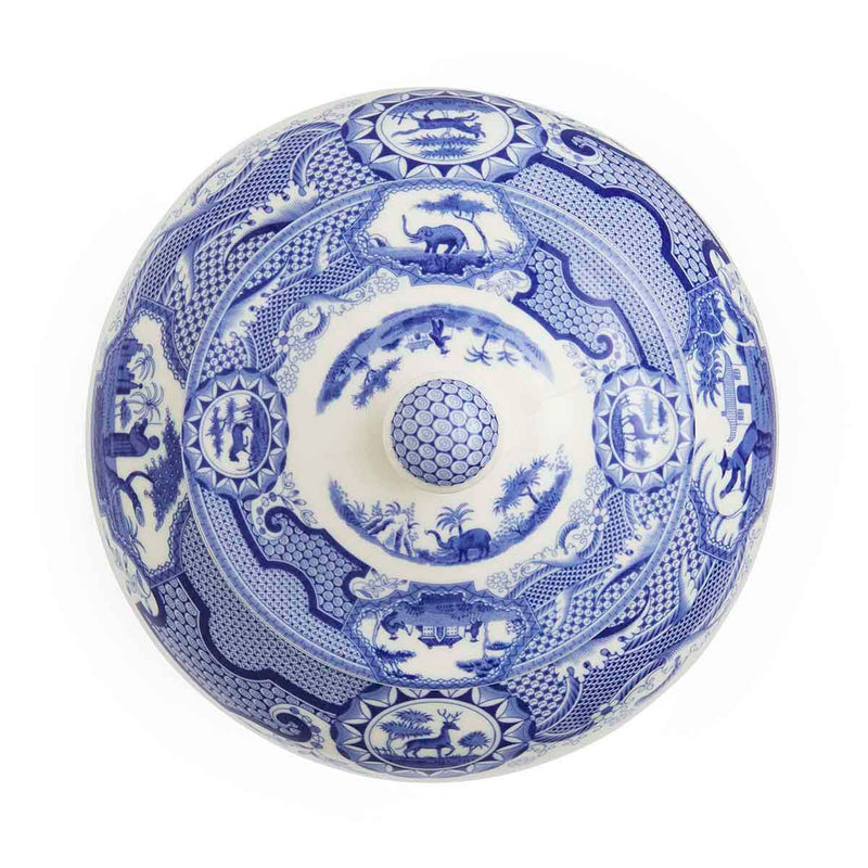 Spode Blue  Gothic Castle Ginger Jar - 30cm