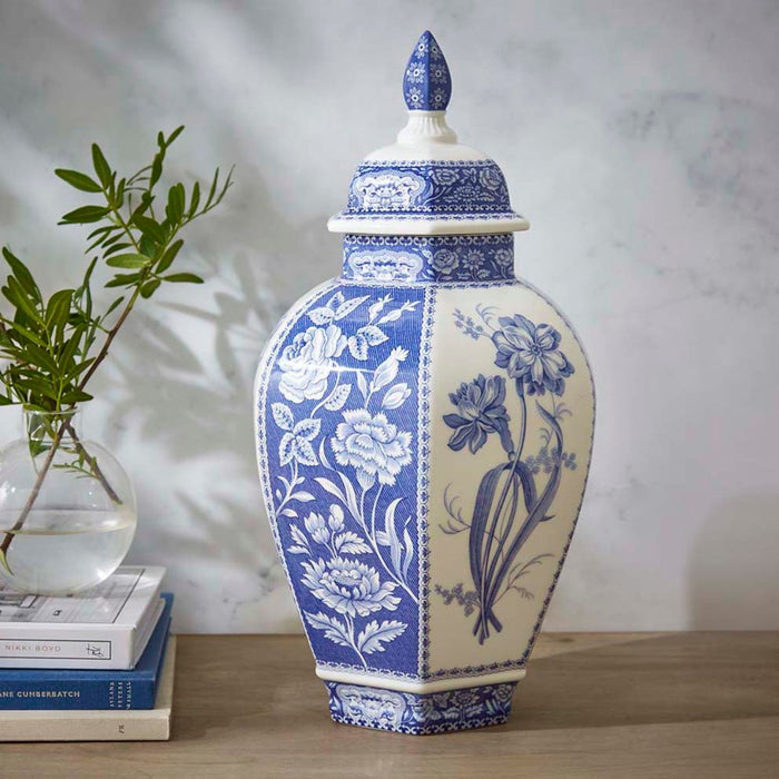 Spode Blue Italian Floral Vase