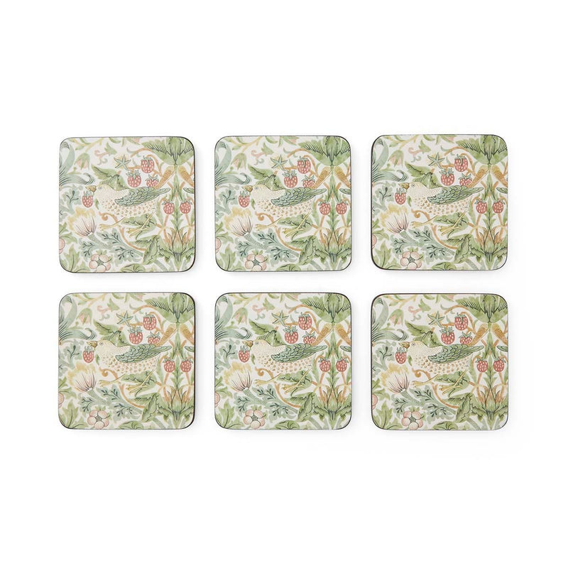Strawberry Thief Coasters - Set of 6