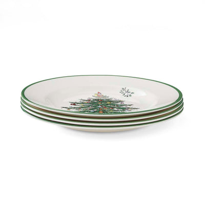 Christmas Tree Set of 4 Dinner Plates