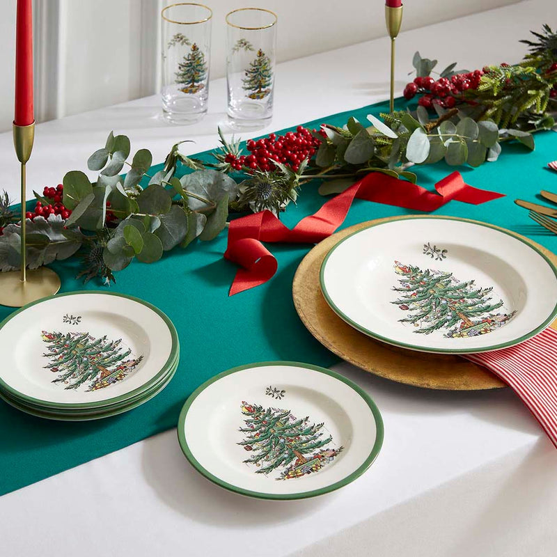 Christmas Tree Set of 4 Tea Plates