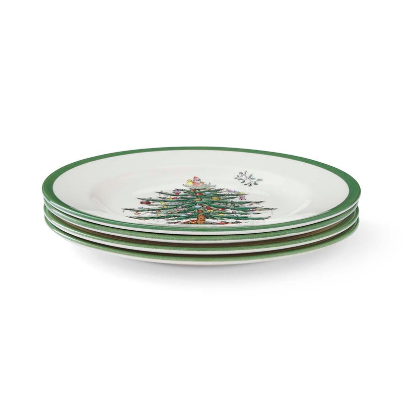 Christmas Tree Set of 4 Tea Plates