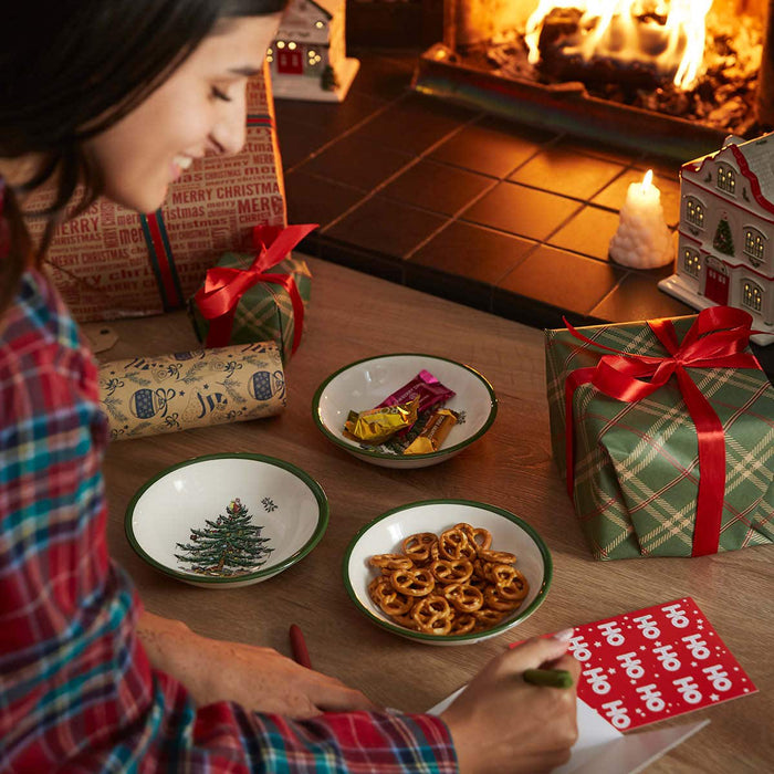 Christmas Tree Set of 4 Small Cereal Bowls