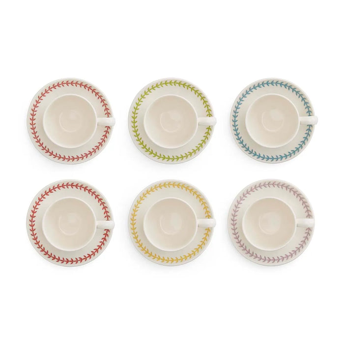 Botanic Garden Meadow Set of 6 Teacups &amp; Saucers, Assorted