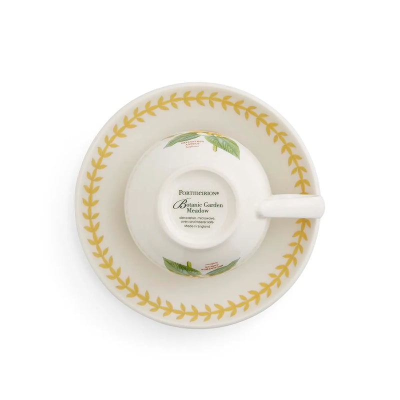 Botanic Garden Meadow Teacup &amp; Saucer, Sunflower