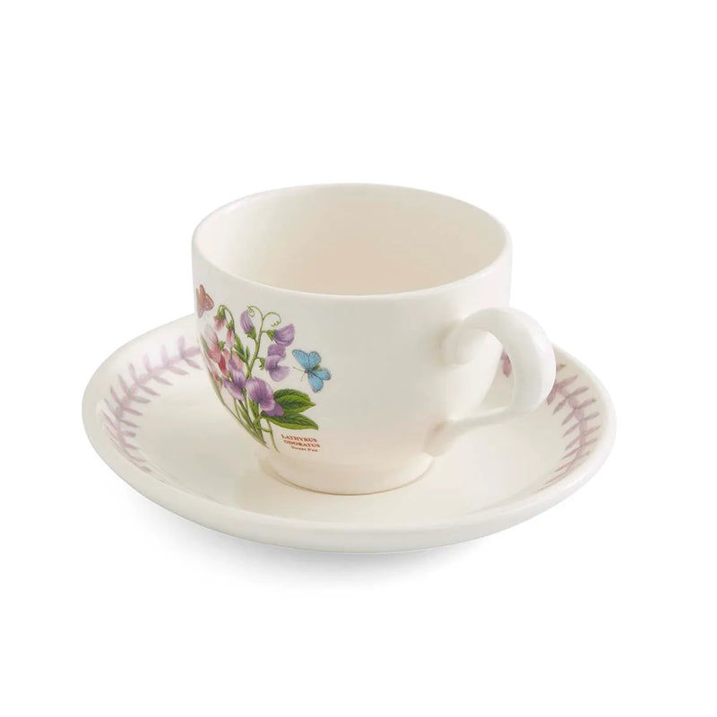 Botanic Garden Meadow Teacup &amp; Saucer, Sweet Pea