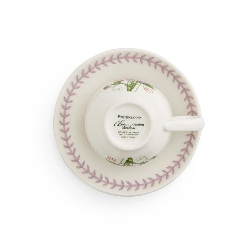 Botanic Garden Meadow Teacup &amp; Saucer, Sweet Pea