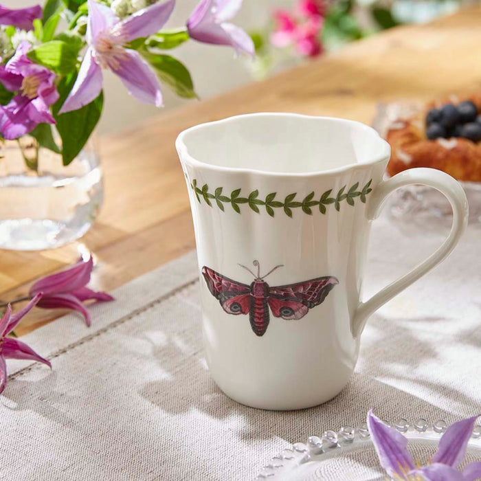 Botanic Garden Lotus Blossom 14oz Mug - Butterflies S/4