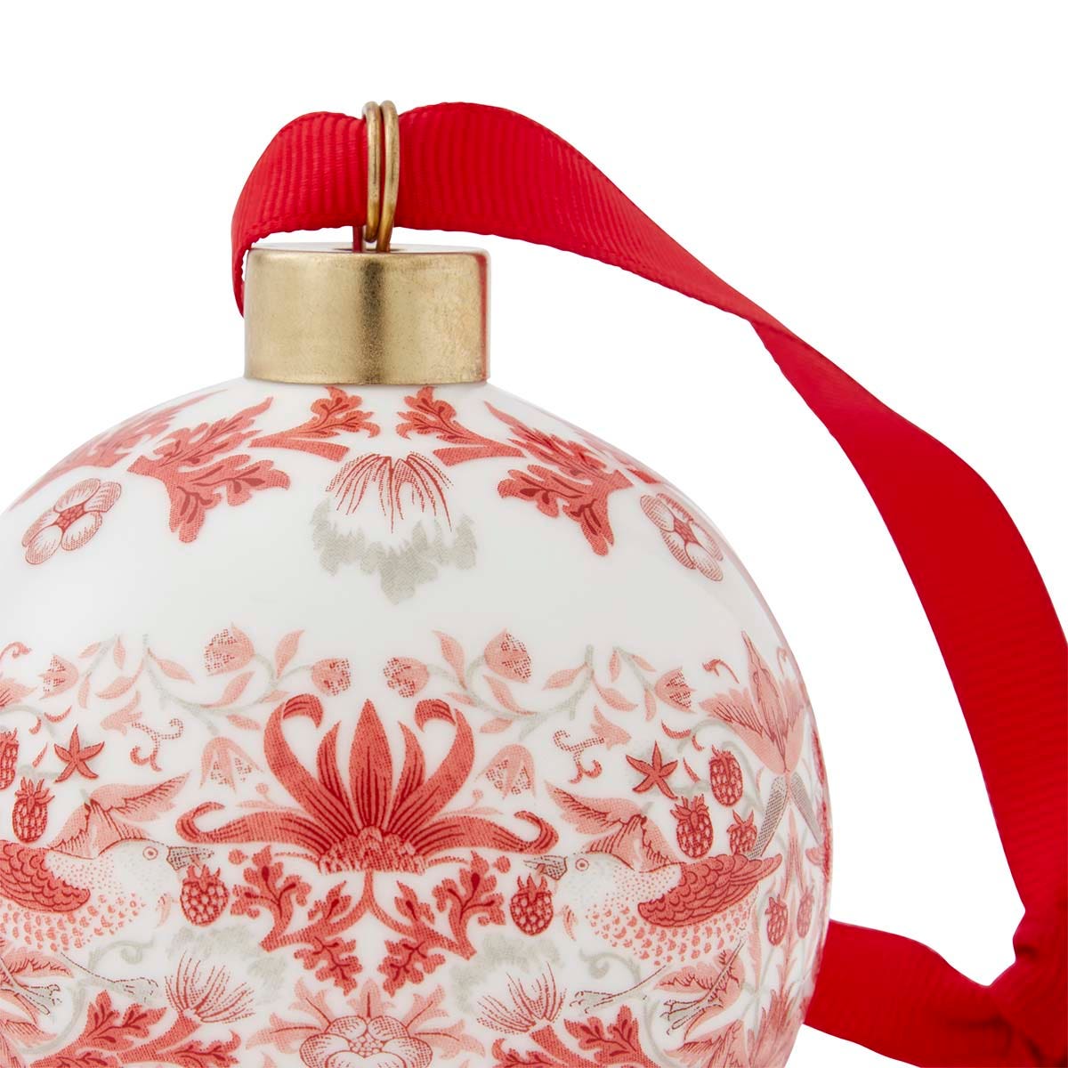 Morris & Co. MorrisStrawberry Thief Madder Bauble