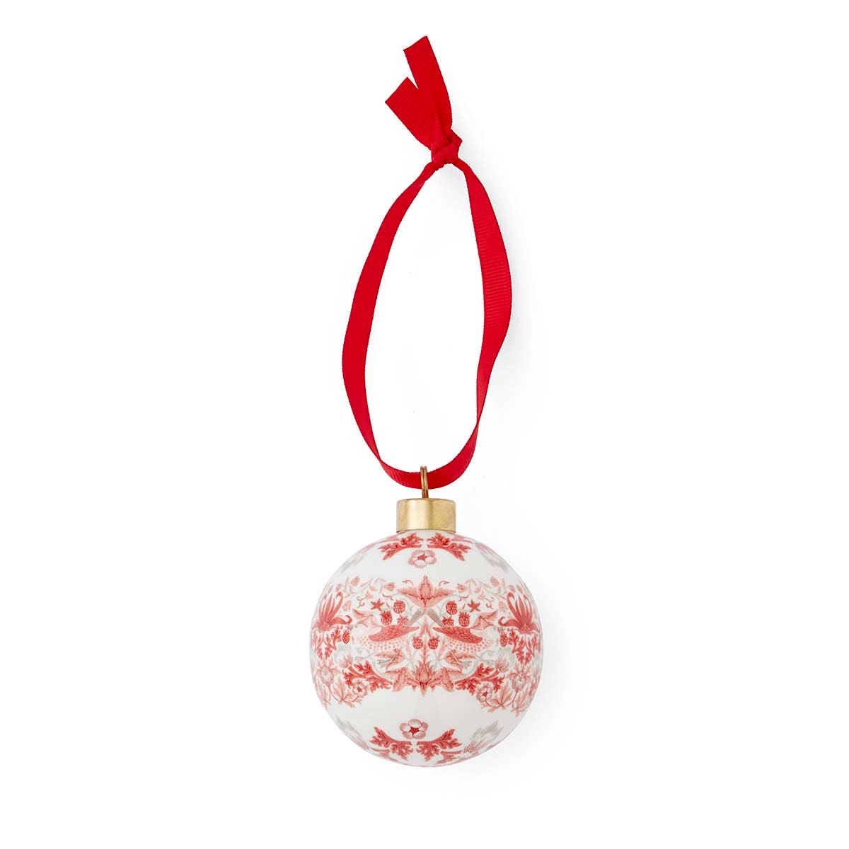 Morris & Co. MorrisStrawberry Thief Madder Bauble