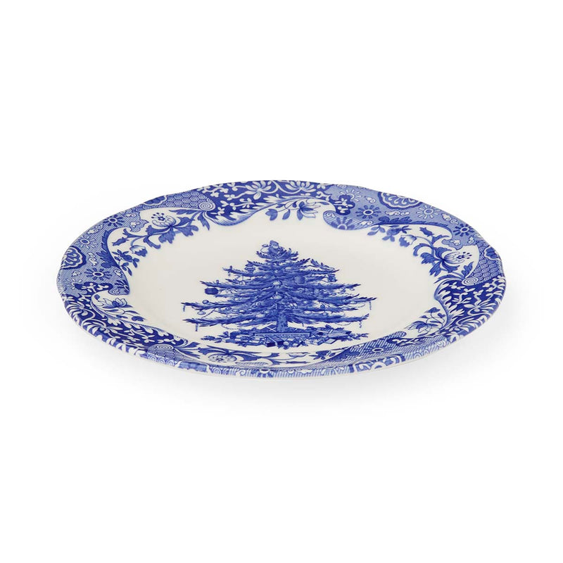 Blue Italian Christmas Tree Cereal 20cm Set of 4