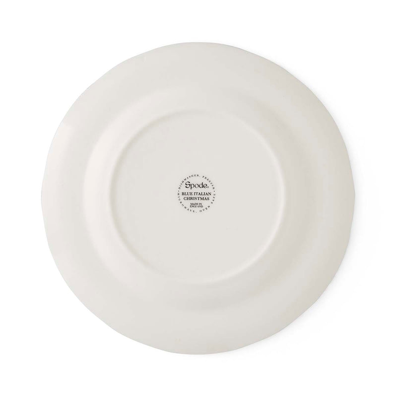 Blue Italian Christmas Tree Dinner Plate 27cm