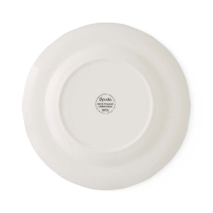 Blue Italian Christmas Tree Dinner Plate 27cm