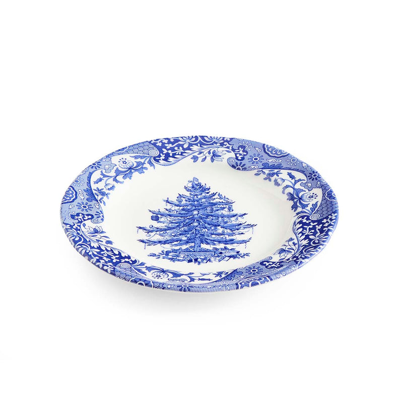 Blue Italian Christmas Tree Plate 20cm